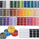 210 Pcs Prewound Bobbin Thread, 36 Colors Sewing Thread, Polyester Thread, SizeA Class15 Bobbin Singer/Brother/Janome/Embroidery Machine