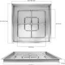 onlyfire Stainless Steel Square Fire Pit Flat Pan with Burner Ring Assembly, 30-Inch