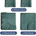 King Size 4 Piece Sheet Set - Ultra Soft & Cooling Bed Sheets - Fits 8 Inch to 16 inch Mattress - Wrinkle Free & Fade Resistant with Deep Pockets - Breathable, Comfy Hotel Luxury Bedding - Dusty Teal