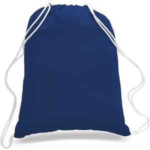 TBF 12 Pack Bulk Cotton Canvas Drawstring Backpack Bags (14" W x 18" H) - Perfect for DIY, Crafts, Events & More (Royal)
