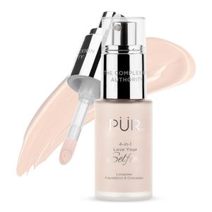 PR MINERALS 4-in-1 Love Your Selfie Foundation & Concealer - Longwear Full Coverage Liquid Makeup Foundation with Hydrating Blend for Refined-Looking, Natural Beauty Glow, Skin Texture & Tone