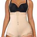 SHAPELLX Shapewear Bodysuit for Women Tummy Control Butt Lifting Body Shaper High Waist Trainer Panties Faja Shorts L