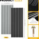 10 pcs Metal Roofing Panels - Corrugated Galvanized Roof Panels L45.28x W17.72 Inch, Waterproof Tin Roof Sheets for Garages,Sheds, Stables and Mobile Homes, Includes Screws(Black,L45.28''-10)