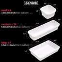 Set of 24 Interlocking Desk Drawer Organizer Tray Dividers Plastic Shallow Narrow Drawers Organizers Separators Storage Bins Container for Kitchen Bathroom Makeup Office Vanity Bedroom Dresser White