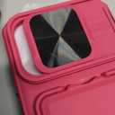 SSLOTSCASE for iPhone 16 Pro Case with Card Holder & Camera Stand & Kickstand & Slide Camera Lens Cover, Multifunctional Wallet Rugged Protective Phone Case Cover for iPhone 16 Pro 6.3'' 5G 2024, Pink