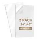 WEWLINE 2448" Plexiglass Sheets 2-Pack 1/4" (6mm) Thick, Acrylic Sheets for Heavy Duty DIY Projects, Protective Barriers, Crafts, Indoor/Outdoor Use