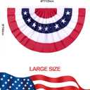 4 Packs American Flags USA Buntings 2x4 Feet for Outside 250th Anniversary Celebration, Memorial Day, 4th of July Decorations Outdoor, Patriotic Decor, Presidents Day, Fourth of July Independence Day Porch Banners (4pcs, 2x4 Feet)
