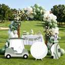 3 Pcs Golf Cart Cardboard Cutout Photo Booth Props for Hole in One Party, Large Golf Carts, Bags, and Balls Standee Par-Tee Birthday Retirement Decorations Sport Themed Events Supplies, Golf Cart 32 x 28 in; Golf Bag 32 x 14 in