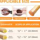 Ezprotekt 24 Pcs Clear Chair Leg Floor Protectors for Hardwood Floors, Floor Protectors for Chairs, Felt Furniture Pads Covers, Chair Leg Socks Bar Stool Leg Floor Protectors Caps (M Fit: 0.87"-1")