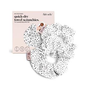 Kitsch Microfiber Hair Towel Scrunchie - Soft Large Scrunchies for Women - Scrunchies for Girls - Scrunchies for Thick Hair - Highly Absorbent Towels - Big Scrunchies for All Hair Types - 2 pcs - Dot