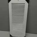 HVAC Premium 6'' x 16'' [Duct Opening] Flat Stamped Steel Return Air Grille - Sidewall and Ceiling - HVAC Vent Duct Cover - White [Outer Dimensions: 7.75''w X 17.75''h]