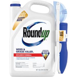 Roundup Weed & Grass Killer with Sure Shot Wand, Use in and Around Flower Beds, Trees, and Driveways, 1 gal.