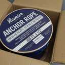 RainierSupplyCo Boat Anchor Rope - Double Braided Marine Rope Anchor Line - 100/150 / 200/300 ft Nylon Boating Line with 316 Stainless Steel Thimble and Heavy Duty Marine Grade (Royal Blue with reflective stripe)