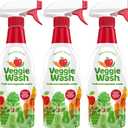 Veggie Wash Fruit and Vegetable Wash, Ideal for Cleaning Produce, 16 Fluid Ounce, Pack of 3