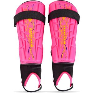 Vizari Soccer Shin Guards with Ankle Support  Lightweight, Durable Guards for Kids, Youth & Adults, for Boys, Girls, Toddlers Ages 3+, Designed for Comfort and Secure Fit (Small, Pink)
