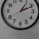 AKCISOT Wall Clock 10 Inch Silent Non-Ticking Modern Clocks Battery Operated - Analog Small Classic for Office, Home, Bathroom, Kitchen, Bedroom, School, Living Room(Black)