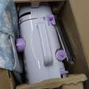 Sewing Machine for Beginners & Kids, Mini Portable Sewing Machines with 12 Built-in Stitch Patterns, 2-Speed Foot Pedal, Perfect for Teaching Daughter Granddaughter to Sew(Purple White)