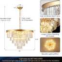 A AXILIXI Large Crystal Chandeliers 30 Modern Gold Round Chandeliers for High Ceiling K9 5-Tier Large Ceiling Chandelier Light Fixtures Luxury Chandelier for Staircase Foyer Living Room