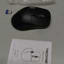 TECKNET Wireless Mouse, Bluetooth Mouse (BT5.3/5.0 & 2.4G) Rechargeable Ergonomic Optical Mouse with 6 Adjustable DPI, Side Scroll, Quiet Clicks, USB A Receiver, 7 Buttons, Wide Compatibility - Black