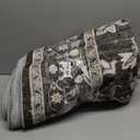 WITSHOCK Living Room Area Rugs 6x9: Washable Rug Boho Soft Non-Slip Low Pile Stain Resistant Foldable Carpet for Bedroom Playroom Dining Room Office Kitchen Farmhouse Home Decor Rug-Bitter Black