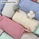 Muslin Crib Sheets - Organic Turkish Cotton, Ultra Soft & Breathable -Fitted Crib Sheets for Boys & Girls, GOTS & Oeko-TEX Certified, 52x28, Cotton Latte & Neutral Rose