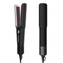 Hair Straightener - 2 in 1 Wet to Dry Hair Dryer and Straightener with High-Speed Airflow + Rapid Heat-Up + Customizable Temperature + LCD Display & Auto Shut-Off + No Heat Damage (Dark Black)