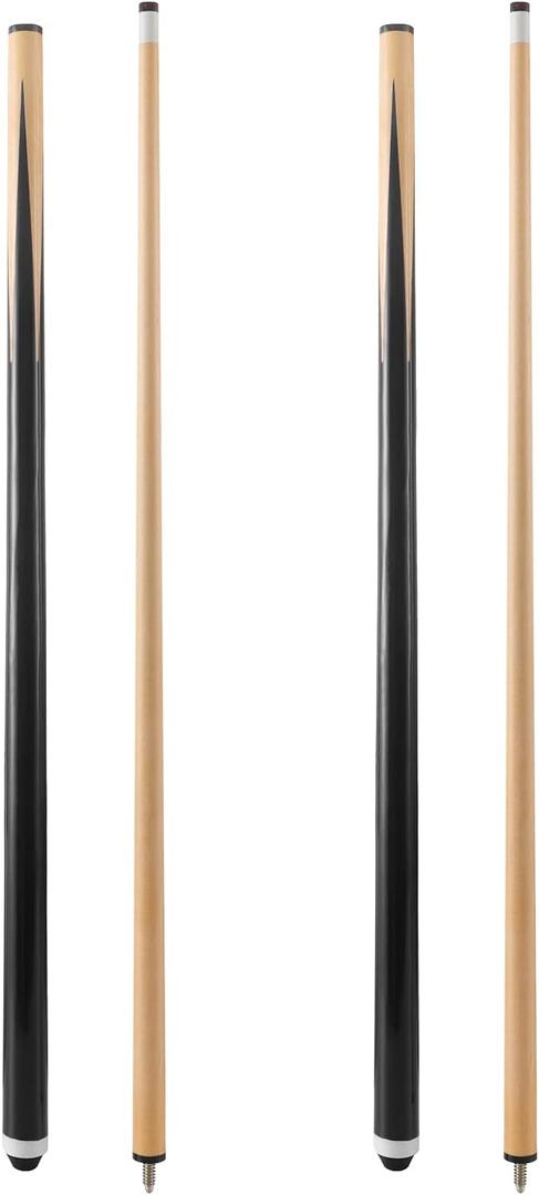 Pool Cue Sticks 36inch 42inch 48inch 52inch 58inch Set of 2 or 4,Pool Cue with 13mm Leather Tip for Adults, Beginners, 2-Piece Design (14oz to 20oz Weight Options)