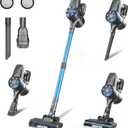 Cordless Vacuum Cleaner, 8-in-1 Lightweight Stick Vacuum with Powerful Suction, Self-Standing, 40 Mins Max Runtime, Rechargeable Vacuum Cleaners for Home, Hardwood Floor, Carpet, Pet Hair N3S (Black)