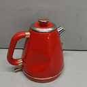 Hazel Quinn Retro Electric Kettle - 1.7 Liters / 57.5 Ounces Tea Kettle with Thermometer, All Stainless Steel, Fast Boiling 1200 W, BPA-free, Cordless, Rotational Base, Automatic Shut Off - Ruby Red