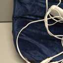 Electric Heated Foot Warmers for Men and Women,Double-Sided Heating,6 Fast Heating Settings 3 Timers,10 ft Cord Electric Fast Heat Pad with Heat Settings Under Desk,Bed,Office,Home (Navy Blue)