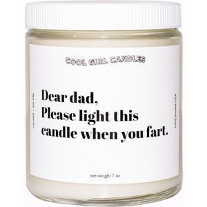 Cool Girl Candles |Dad Light This When You Fart Cotton + Vanilla Scented Candle | All Natural Coconut Soy Wax |Best Strong Scented Candles for Home Fragrance | Clean Burning | Funny Gifts | 8.5 fl oz