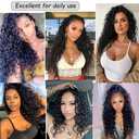 Water Wave Curly Clip In Human Hair Extensions 8 Pcs 20 Clips Brazilian Remy Hair 120g Wavy Curly Clip Ins Natural Black 22 Inches