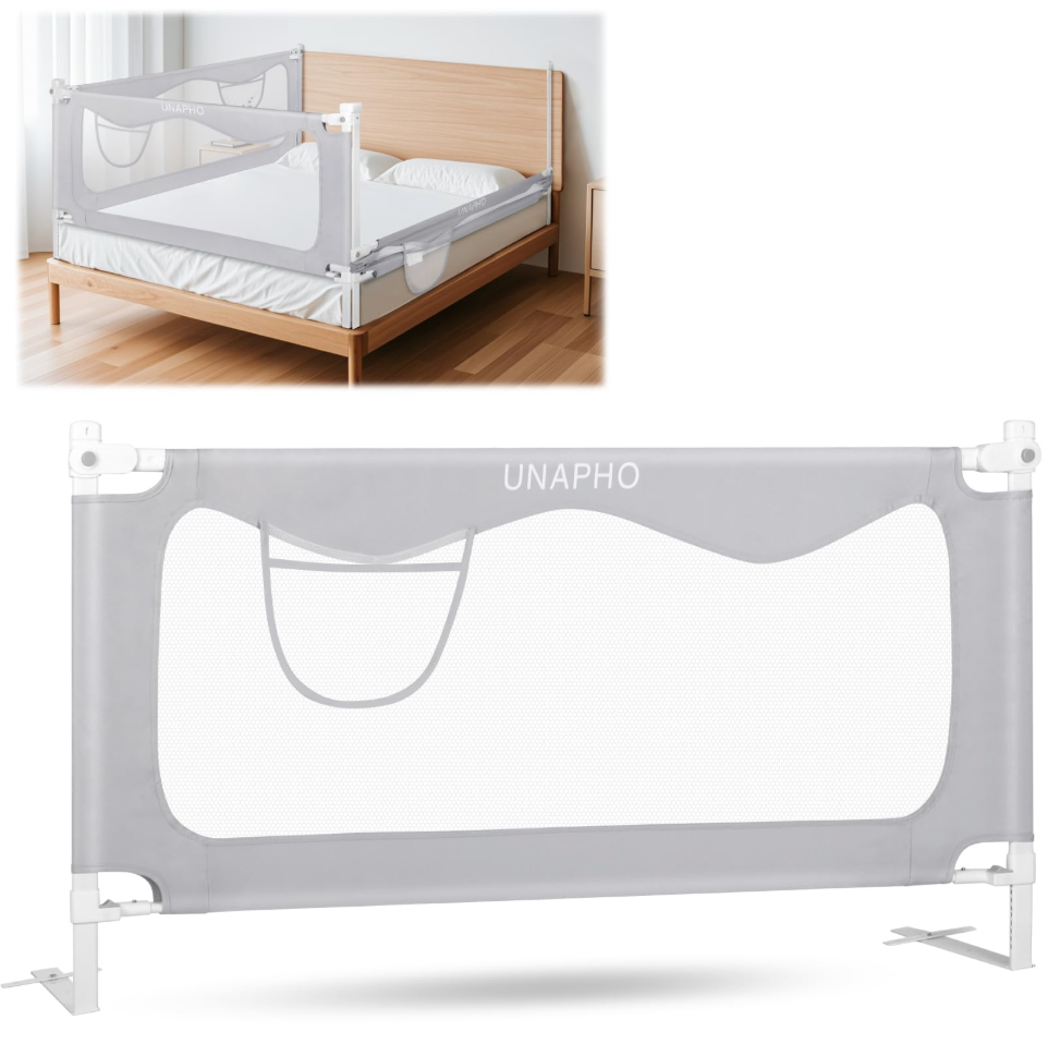 Upgrade Bed Rail for Toddlers,Baby Bed Rails Guard for Queen, King, Full and Twin Bed, Adjustable Bed Side Safety Rails for Kids (White, 78.7 inch)