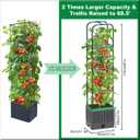 Tomato Planter with Trellis, Raised Garden Bed with Trellis, 68.7" self Watering Tomato Planter, Expandable Structure, for Climbing Plants, Vegetable Vines & Flowers, 68 inches x 15.7 inches x 11.8 inches