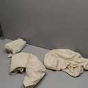 Smiry Waterproof Seat Covers for Dining Room Chairs Set of 4, Stretch Jacquard Removable Washable Chair Seat Slipcovers Protector, No Rear Covers, Beige