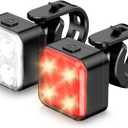 AKALE Rechargeable Bike Light Set, LED Bicycle Lights Front and Rear, 650mah Lithium Battery, Bike Headlight, IPX4 Waterproof, Easy to Install for Men Women Road
