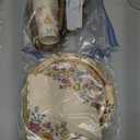 140Pcs Vintage Floral Party Supplies Tableware Set Tea Party Decorations Flower Plates and Napkins Spring Summer Baby Shower Birthday Party Paper Plates, Serve for 20 Guest