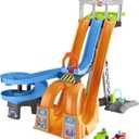 Fisher-Price Little People Toddler Toy Hot Wheels Racing Loops Tower Race Track with Stunt Ramp & Sounds for Pretend Play Ages 18+ Months 