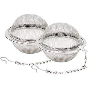 Fu Store 2pcs Stainless Steel Mesh Tea Ball 2.1 Inch Tea Strainers Teas Infuser Strainer Filters for Teas