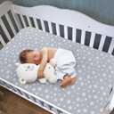 Crib Sheets for Boys or Girls 2 Pack, Fitted Crib Sheet for Standard Size Crib and Toddler Mattresses, Soft and Breathable Material, Grey & Navy | 52"X28"X 8"