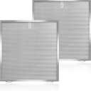5 Layer Aluminum Grease Range Hood Filters with Stainless Steel Edge Compatible with Broan 97017415 S97017415 13-3/4 x 14 Inch 2 Pack