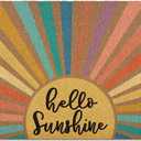 Boho Sunshine Door Mat, Spring Doormats, Classroom Welcome Mat, Summer Hello Sunshine Welcome Front Door Mat Indoor Outdoor Entrance, Boho Artificial Coir Doormat Rugs for Patio 30x17in