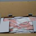 Electric Blanket, Soft Faux Rabbit Fur Bubble Heated Blanket with Dual Control 6 Heating Levels & 10 Hours Auto-Off, Machine Washable, Fast Heating (Pink White, 90"X100")