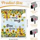 Easter Mailbox Covers Magnetic Standard Size, Sunflower Cross Bless This Home Mailbox Wraps, Farmhouse Christian Outdoor Garden Yard Decor