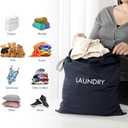 WiseBoy 2 Pack Travel Laundry Bags for Dirty Clothes, Water-Resistant Nylon Wet Dry Bag with Zipper, Odor-Proof Washable Pouch for Gym, Swimming, College Dorm & Suitcase Organization