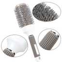 Round Brush Set for Blow Drying Curling, Professional Ceramic Ion Thermal Barrel Brush Leaves Hair Shiny Heat Styling Brush 5 Different Sizes Works Very Well with The Blow Dryer