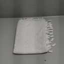 Sutuo Home Beige Boho Lace Short Curtain for Kitchen Window Curtains Over Sink,Vintage Chic Valance Crochet Bohemian Semi Sheer Farmhouse Rustic Handmade Tassels,Rod Pocket,1 Panel 59" W x 18" L