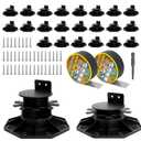 24 Pack Adjustable Deck Support Pedestal Kit 1-3/16" to 2-3/8"