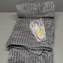 Homemate Heated Blanket Electric Throw - 50"x60" Heating Blanket Throw 1/2/4/6/8 Hours Auto-Off 10 Heat Levels Over-Heat Protection Soft Flannel Sherpa Heater ETL Certification (Light Grey (Striped))