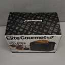 Elite Gourmet ECT1027B Cool Touch Toaster with 6 Temperature Settings & Extra Wide 1.25" Slots for Bagels, Waffles, Specialty Breads, Puff Pastry, Snacks, ETL Certified, 2 Slices, Black